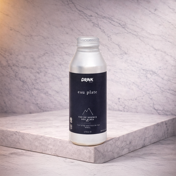 Eau de source plate Drink Waters Alpes bouteille aluminium premium 470ml