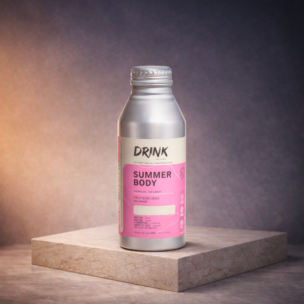 Summer Body Drink Waters - Eau vitaminée fruits rouges menthe vitamines B E zinc